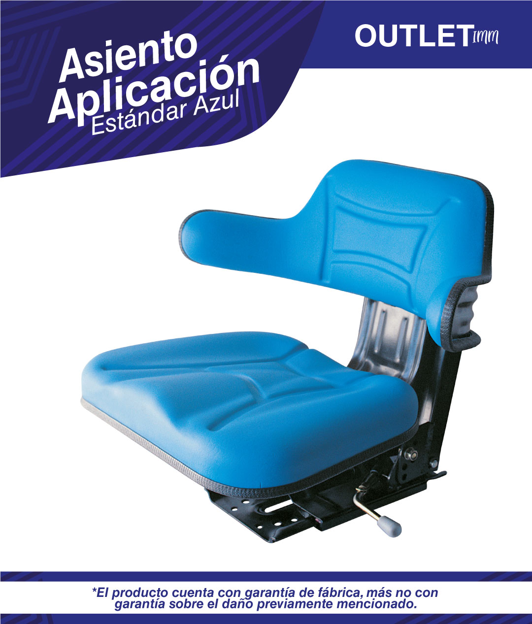 Asiento universal tractor con suspensión y regulación